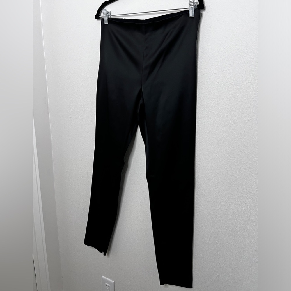 THEORY Satin Black Leggings Women’s Sz 10